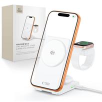Tech-Protect A56 3IN1 MAGNETINIS MagSafe BELAIDIS ĮKROVIKLIS 25W QI2.2 BALTAS