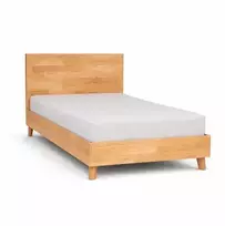 OAK BASE 90 Ąžuolinė Lova : Apdaila - Aliejuota bespalviu aliejumi su kietaisiais vaškais, Čiužinio dydis - 90x200cm