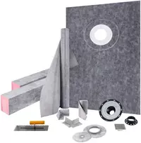 Dušo slenksčio komplektas 1524x965 mm ABS nuokrypio flanšas 10 cm nerūdijančio plieno grotelė