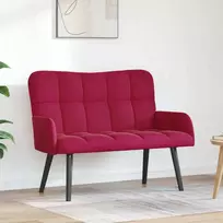 Dvitaškė sofa Vyno raudona 115 x 61 x 87 cm Aksomas