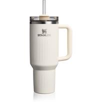 Stanley Quencher H2.O FlowState™ Fluted Tumbler nerūdijančiojo plieno puodelis su šiaudeliu didelis Cream Gloss 1 vnt.