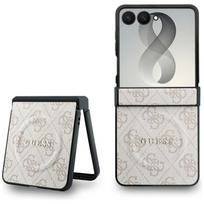 Dėklas Guess 4G Classic MagSafe skirtas Samsung Galaxy Z Flip 8, rožinis