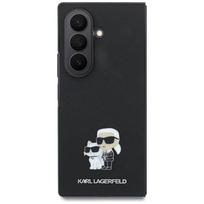 Karl Lagerfeld Saffiano Karl&Choupette Pin dėklas Samsung Galaxy Z Fold 8 Ultra, juodas