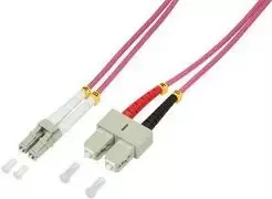 Logilink optinis šuoliukas LC daugiamodis į SC daugiamodį 7,5 m, 50/125 µm, OM4, halogenų neturintis, viržių violetinė (FP4LS07)