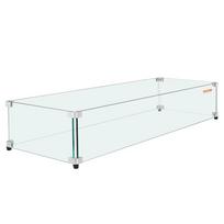 Stiklinė vėjo apsauga laužavietės stalui, 924x417x191 mm, grūdintas stiklas