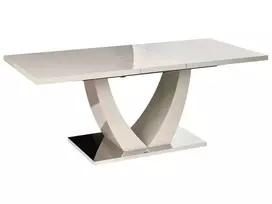 Išskleidžiamas valgomojo stalas MERRAN šviesiai smėlio spalvos 160/200 cm 90 cm