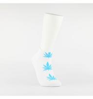 Kojinės vyrams itin trumpos "Weed" (balta/mėlyna)