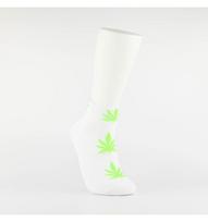 Kojinės vyrams itin trumpos "Weed" (balta/salotinė)