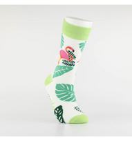 Vyriškos spalvotos kojinės "Flamingai" (šv. žalios)