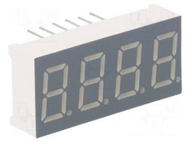 Display: LED | 7-segment | 9.2mm | 0.36" | No.char: 4 | red | 30÷60mcd