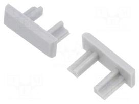 Cap for LED profiles | grey | MICRO-PLUS