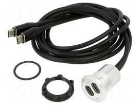 Adapter | USB C socket x2,USB C plug x2 | USB 3.1 | Thread: M22