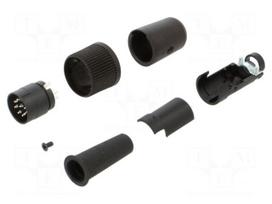 Connector: circular | plug | PIN: 8 | male | 60V | straight | IP40 | PA | 5A