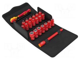 Wrench: socket spanner | 6-angles | hex key,Torx® | 1/4" | Zyklop VDE