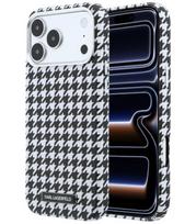 Juodas dėklas Apple iPhone 17 Pro Max telefonui "Karl Lagerfeld PU Houndstooth Resin Plate MagSafe Case"