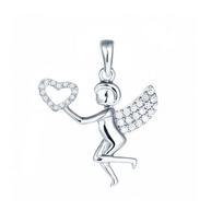 Sidabrinis pakabukas moterims su cirkoniais "Angelas" Brasco 57305
