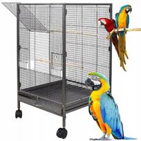 Metalinis narvas egzotiniams paukščiams – papūgų ir kanarėlių voljeras, 80 cm