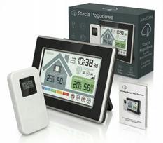 Belaidė meteorologijos stotelė su LCD ekranu, jutikliu + priežiūros šluostė