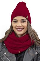 Vivisence moteriška kepurė su snapeliu, žieminė kepurė ir šalikas su kilpa, šilti galvos ir kaklo apdangalai žiemą ir rudenį, šiltas, storas, žieminis rinkinys moterims, s ES, raudonas, vienas dydis, Vienas dydis tinka visiems