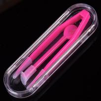 Mini Candy Spalvoti kontaktinių lęšių pincetai Moteriški Vyriški Nešiojami Mažų Kontaktinių Lęšių Dėžutė Mielas Plastikinis Mini Siurbtukas Lęšiams ryškiai rožinė