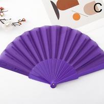 Plastikinis sulankstomas vėduoklis kiniško stiliaus retro rankinis vėduoklis gėlėms šokių pasirodymai individualus vėduoklis vestuvių dovana svečiui purple