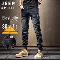 JEEP SPIRIT Men's Stretch Slim Fit Casual Jeans 32 juoda