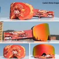 UOSU Cylindrical OTG Ski Goggles orange