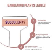 15Pcs Metal Plant Labels Waterproof Reusable Garden Tags Copper Writing Area Stainless Steel Stakes Nursery Flowerpot Plant 10X6.5CM beige