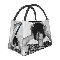 Finn Wolfhard Insulated Lunch Bag for Women Picnic Storage Food Boxes Leakproof Container Cooler Thermal Lunch Box Tote One Size gray