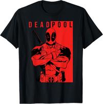 Marvel Deadpool Two-Toned Portrait Graphic T-Shirt T-Shirt X-Large juoda