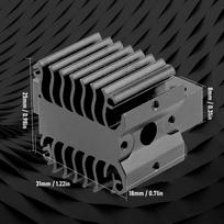 Hotend Replacement for Ender 3 V3 Plus 3D Printer High Flow High Speed 0.6MM Nozzle Ceramic Heater Hot End with Aluminium Heatsink black