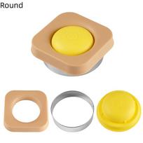 Sandwich Cutter & Sealer Tool, Stainless Steel Mold, For Kids Lunch Bread Toast, Safe DIY Baking Accessories yellow