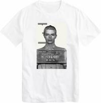 DAVID BOWIE NUOTRAUKA IŠ POLICIJOS skyriaus T-SHIRT S gray
