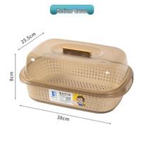 Utuo Kitchen Dish Drying Rack with Cover vidutinio ruda spalva