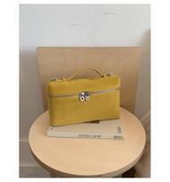 Fashionable Lunch Box Bag, Niche Retro Box Bag, Casual and Stylish Shoulder Bag with A Slanted Design kava