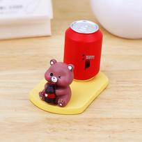 Adorable Animal Phone Holder Ornament: Charming Home & Office Decor, Perfect Desktop Gift As pictured red