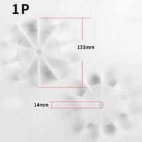 Replacement Fan Blade for Air Compressor Direct Online Motor Plastic Material Fan Blade for Air Compressor Use