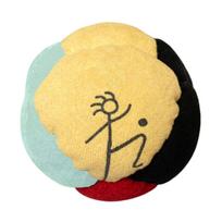 Footbag Single Piece Durable Suede Fabric Multi Panel Hand Stitched Design for Kicking Juggling and Coordination Skills Training One Size geltona