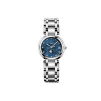 Longines Conquest Series Quartz Movement Diamond Set Date Display Moon Phase Watch Women watches Blue Steel L8.115.4.98.6 Regular Watch Box,Blue Dial gray