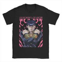 JOJOS Bizarre Adventure Anime Graphic Printing T Shirts Men Women Josuke Higashikata Pure Cotton  Tee Shirt Clothing S įvairiaspalvis