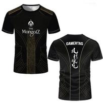 2026 Mongolia E-sports Team Training Uniform - Mongolia Team Club CS2 Player Customized T-Shirts for Men and Women M black