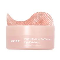 KOEC Salmon Retinol Caffeine Eye Patches 60 Pcs PDRN Retinal Eye Patch Dark Circles Puffiness Anti-Wrinkle Firming