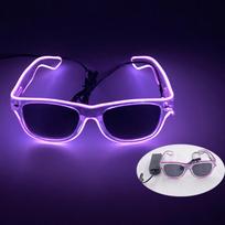 New Cool Cyberpunk Style Glasses Glowing Party Decor Luminous LED Sunglasses Lighting Up Bar Rave Music Dancing Party Other purple