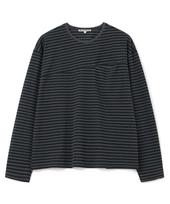 MILLO ARCHIVE Slash Stripe Long Sleeve [Vintage Navy] Vintage Pink/L black