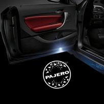 2Pcs Led Car Door Welcome Light Laser Projector Lamp Accessories For Mitsubishi PAJERO V87 V93 V97 V33 4 2 3 2006-2016 2017 2018 PO2 black