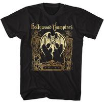 Hollywood Vampires Šikšnosparniai Ir Skeletai Juodi Muzikiniai Marškinėliai L brown