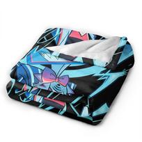 Hazbins Hotels Vox Solo Metalinis pledas Super minkštas Mėtomasis pledas Žiemos Mergaitės Svetainė Kelionės Biuras Lovatiesė 80cmx120cm blue
