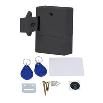 RFID Electronic Cabinet Lock RFID Lock Smart Sensor IC Card Unlock Cabinet Locker with 2 Key Hidden DIY Cabinet Lock juoda