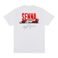 Ayrton Senna Vintage Tshirt Driver Party Fun Gym Brazilian Cotton Men T shirt New TEE TSHIRT Womens tops S red