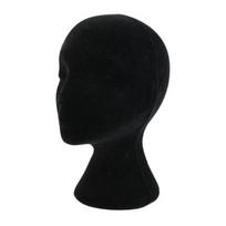 Moterų galvos modelis Putplasčio manekeno galva Perukams, skrybėlėms, papuošalams Stovas drabužių parduotuvei, salonui black